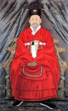 Gojong (Hangul: 고종; hanja: 高宗; RR: Gojong; MR: Kojong), the Emperor Gwangmu (Hangul: 광무제; hanja: 光武帝), proclaimed the Korean Empire in 1897 to justify the country's ending of its traditional tributary subordination to China. He tried to promote the ultimately unsuccessful Gwangmu Reform.<br/><br/>Gojong was forced to abdicate by the Japanese and Gojong's son Sunjong succeeded to the throne. After abdicating, Emperor Gojong was confined to the Deoksu Palace by the Japanese. On 22 August 1910, the Empire of Korea was annexed by Japan under the Japan-Korea Annexation Treaty.<br/><br/>Gojong died suddenly on 21 January 1919 at Deoksugung Palace. There is much speculation that he was killed by poison administered by Japanese officials, an idea that gained wide circulation and acceptance at the time of his death. His death and subsequent funeral proved a catalyst for the March First Movement for Korean independence from Japanese rule. He is buried with his wife at the imperial tomb of Hongneung (홍릉, 洪陵) in the city of Namyangju.