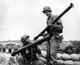Korea: A 3.5 bazookaman and a soldier holding a 2.36 bazooka, US 1st Cavalry Division, 1951